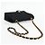 CHANEL Matelasse Chain Shoulder Bag Satin Black Gold CC - vista 8