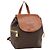 Céline CELINE Macadam Canvas Backpack PVC Leather Brown Gold