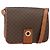 Céline CELINE Macadam Canvas Circle Shoulder Bag PVC Leather Brown Gold