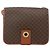 Céline CELINE Macadam Canvas Circle Shoulder Bag PVC Leather Brown Gold - vista 13