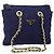 PRADA Chain Shoulder Bag Nylon Purple Gold