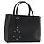 FENDI 2JOURS Hand Bag Leather Black Gold