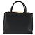 FENDI 2JOURS Hand Bag Leather Black Gold - vista 2