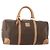 Céline CELINE Macadam Canvas Boston Bag PVC Leather Brown Gold