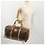 Céline CELINE Macadam Canvas Boston Bag PVC Leather Brown Gold - vista 24