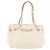 CHANEL Chain V Stitch Shoulder Bag Canvas Beige Silver CC - vista 2