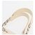 CHANEL Chain V Stitch Shoulder Bag Canvas Beige Silver CC - vista 8
