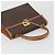 Céline CELINE Macadam Canvas Hand Bag PVC Leather Brown Gold - vista 6