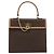Céline CELINE Macadam Canvas Hand Bag PVC Leather Brown Gold - vista 13