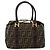 FENDI Zucca Canvas Hand Bag Brown Black - vista 13