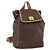 Céline CELINE Macadam Canvas Backpack PVC Leather Brown Gold