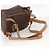 Céline CELINE Macadam Canvas Backpack PVC Leather Brown Gold - vista 9