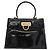 Salvatore Ferragamo Gancini Hand Bag Patent leather 2way Black Gold - vista 13