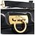 Salvatore Ferragamo Gancini Hand Bag Patent leather 2way Black Gold - vista 19