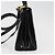 Salvatore Ferragamo Gancini Hand Bag Patent leather 2way Black Gold - vista 3