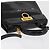Salvatore Ferragamo Gancini Hand Bag Patent leather 2way Black Gold - vista 6