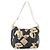 Sac à bandoulière CHANEL en toile bleu marine et doré CC - vue 13