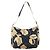 Sac à bandoulière CHANEL en toile bleu marine et doré CC - vue 2