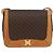 Céline CELINE Macadam Canvas Shoulder Bag PVC Leather Brown Gold - vista 13