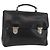 PRADA Business Bag Leather Black Silver
