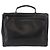 PRADA Business Bag Leather Black Silver - vista 2