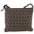 FENDI Zucchino Canvas Shoulder Bag Brown Silver - vista 13