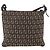 FENDI Zucchino Canvas Shoulder Bag Brown Silver - vista 2