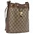 GUCCI GG Supreme Web Sherry Line Bag PVC Beige Gold 164 02 034