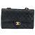 CHANEL Matelasse Chain Shoulder Bag Leather Black Gold CC - vista 2