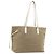 PRADA Tote Bag Canvas Beige Gold