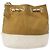 CHANEL Matelasse Drawstring Chain Shoulder Bag Leather Beige Gold CC - vista 2