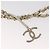 CHANEL Matelasse Drawstring Chain Shoulder Bag Leather Beige Gold CC - vista 9