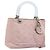 Christian Dior Canage Hand Bag Nylon 2way Pink Silver