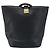 Céline CELINE Circle Shoulder Bag Leather Black Gold - vista 2