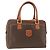 Céline CELINE Macadam Canvas Hand Bag PVC Leather Brown Gold