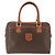 Céline CELINE Macadam Canvas Hand Bag PVC Leather Brown Gold - vista 13