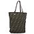 FENDI Zucca Canvas Hand Bag Black Brown