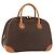 Céline CELINE Macadam Canvas Hand Bag PVC Leather Brown Gold