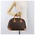 Céline CELINE Macadam Canvas Hand Bag PVC Leather Brown Gold - vista 22