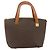 Céline CELINE Macadam Canvas Hand Bag PVC Leather Brown Gold