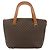 Céline CELINE Macadam Canvas Hand Bag PVC Leather Brown Gold - vista 13