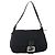FENDI Mamma Baguette Shoulder Bag Nylon Black Silver