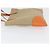 PRADA Tote Bag Canvas Leather Beige Orange Silver - vista 4