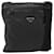 PRADA Shoulder Bag Leather Black Silver