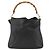 GUCCI Bamboo Shoulder Bag Leather 2way Black Gold 001 1705 1638 - vista 2