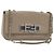 FENDI Chain Trebuquette Shoulder Bag Leather Beige Silver