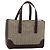 Céline CELINE C Macadam Canvas Hand Bag Leather Beige Gold