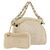 CHANEL Choco Bar Chain Tote Bag Mouton Ivory Silver CC