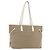PRADA Tote Bag Canvas Beige Gold