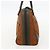 FENDI Zucchino Canvas Hand Bag Brown - vista 3